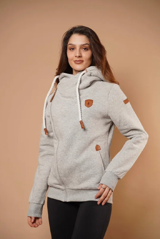 Athena Light Heather Grey Hoodie