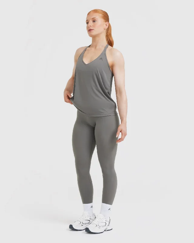 Go To Strappy Loose Vest | Ash Grey