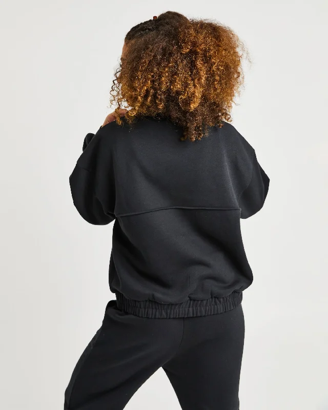 Luxe 1/2 Zip Pullover - Black