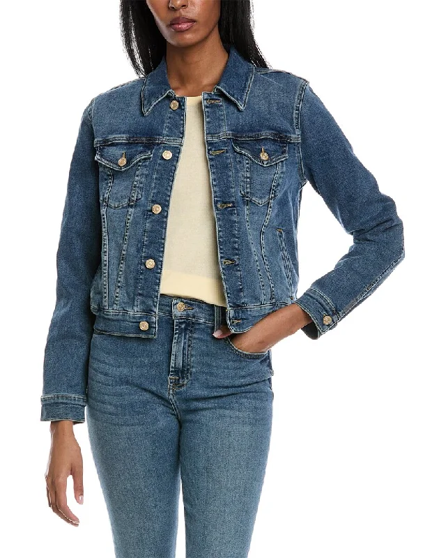 7 For All Mankind Cropped Trucker Jacket