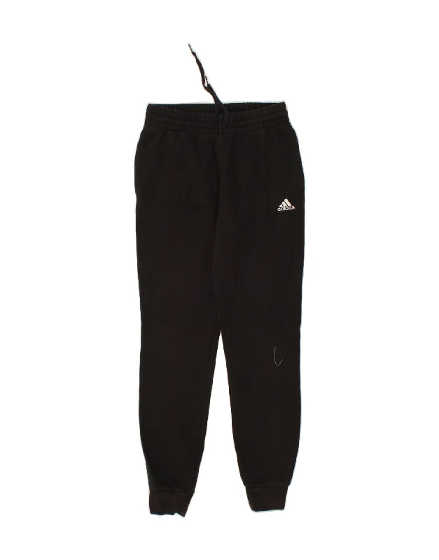 ADIDAS Womens Graphic Tracksuit Trousers Joggers UK 8/10 Small Black