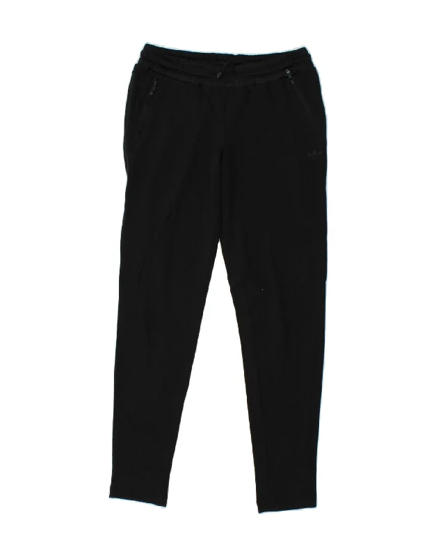 ADIDAS Womens Tracksuit Trousers UK 10 Small Black Cotton