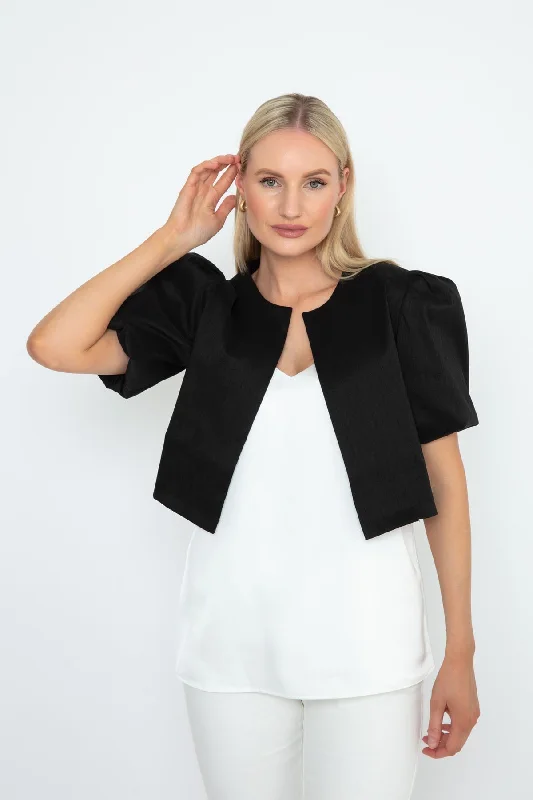 Black Taffeta Bolero