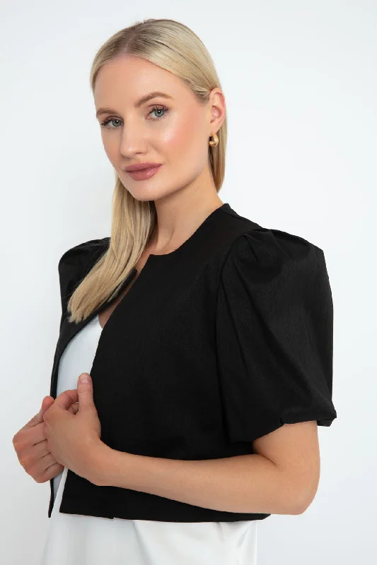 Black Taffeta Bolero