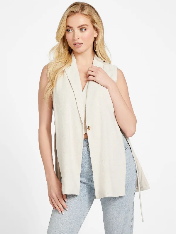 Charlie Longline Linen Blazer