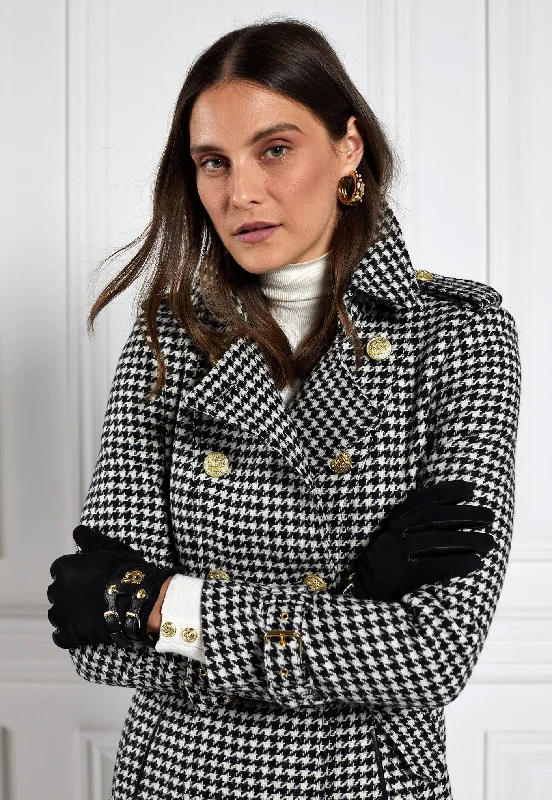 Marlborough Trench Coat Full Length - Houndstooth