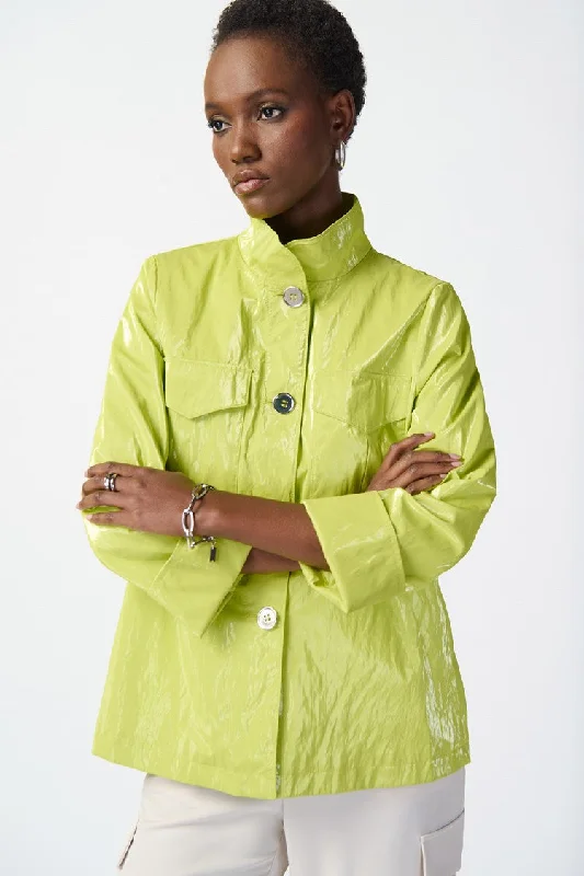 Joseph Ribkoff Key Lime Water-Resistant Novelty Boxy Jacket