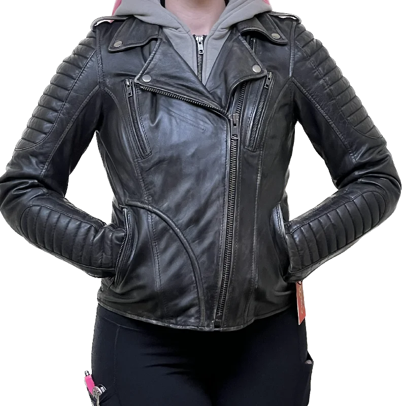 Ladies Soft Lambskin Hoodie Jacket