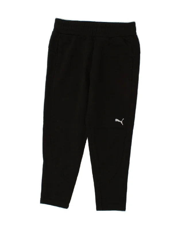 PUMA Womens Tracksuit Trousers Joggers UK 10 Small Black Cotton