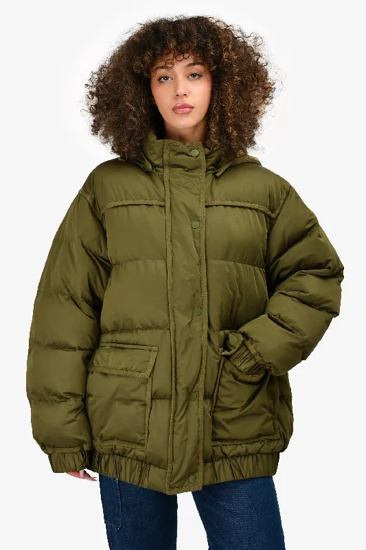 Sandro Green Oversized Puffer Size 6