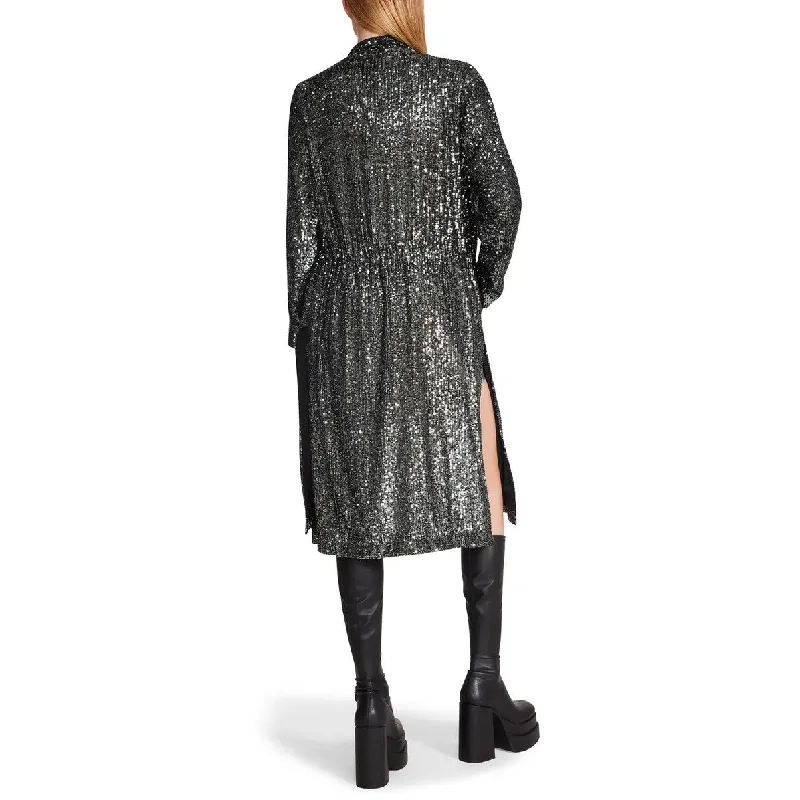 Show Stopper Sequin Duster Jacket (Gunmetal)