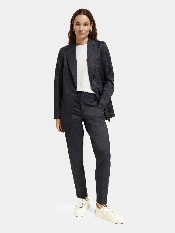 Single-breasted jacquard blazer