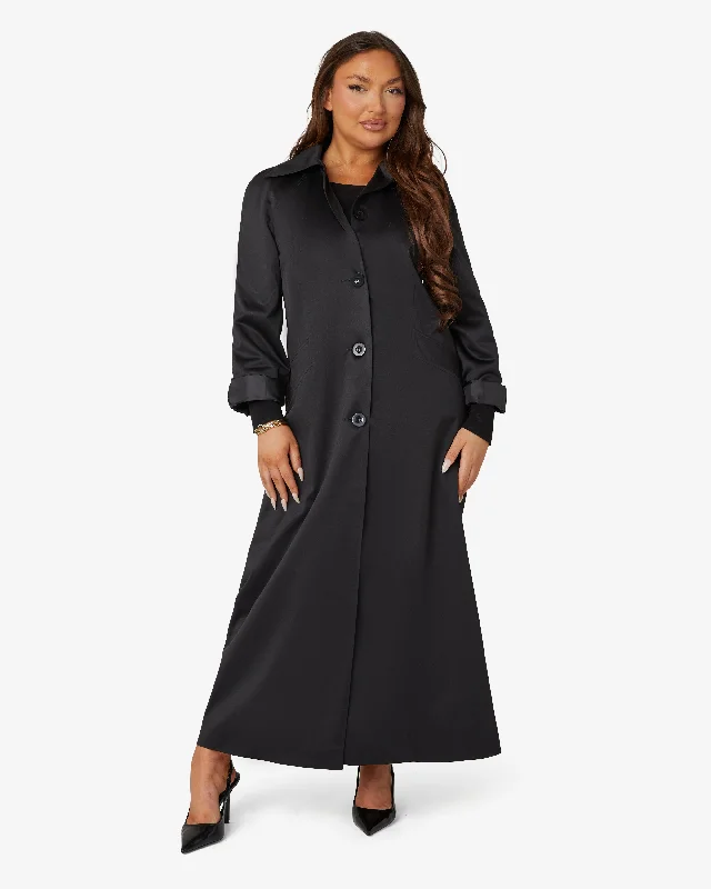 Spring/Summer Single Breasted Longline Collared Mac Coat (1204-SP)