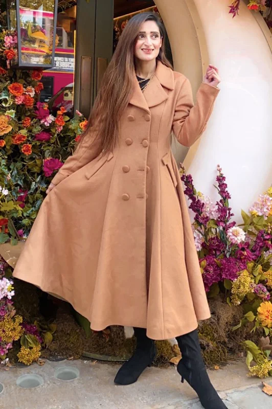 Winter Camel Long wool coat  3222