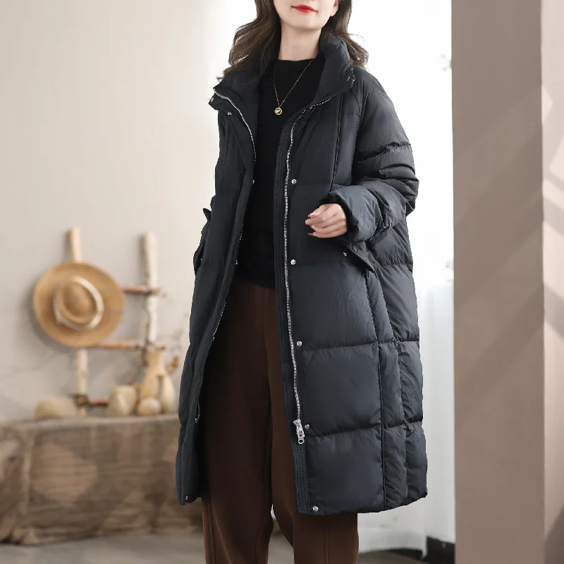 Women Casual Loose Winter Down Overcoat