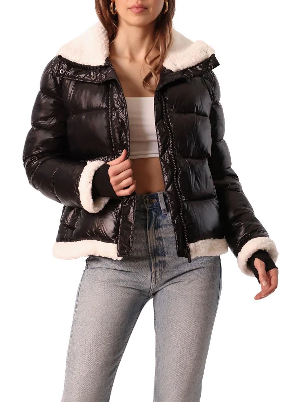 Womens Quilted Cold Weather Puffer Jacket