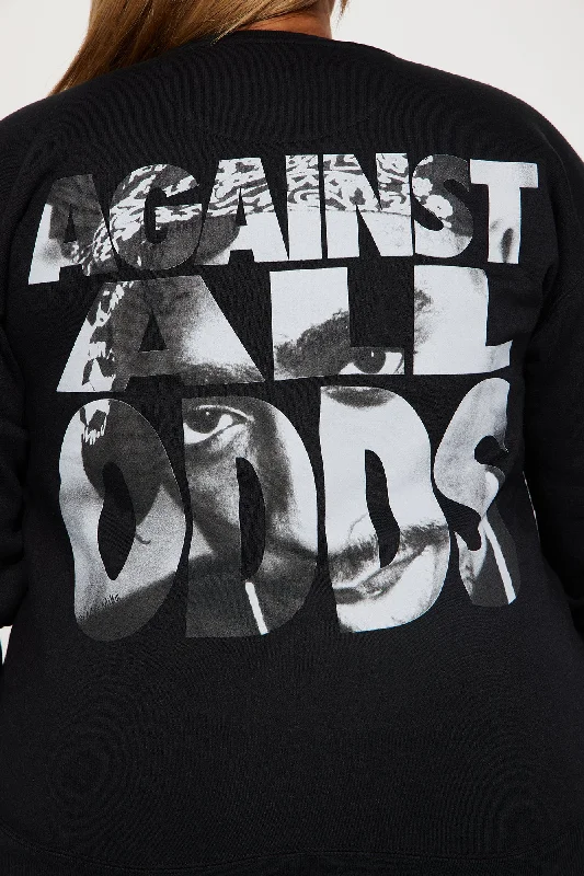 Tupac Washed Crew Neck Sweatshirt - Black Wash