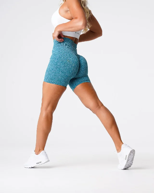 Teal Scrunch Seamless Shorts