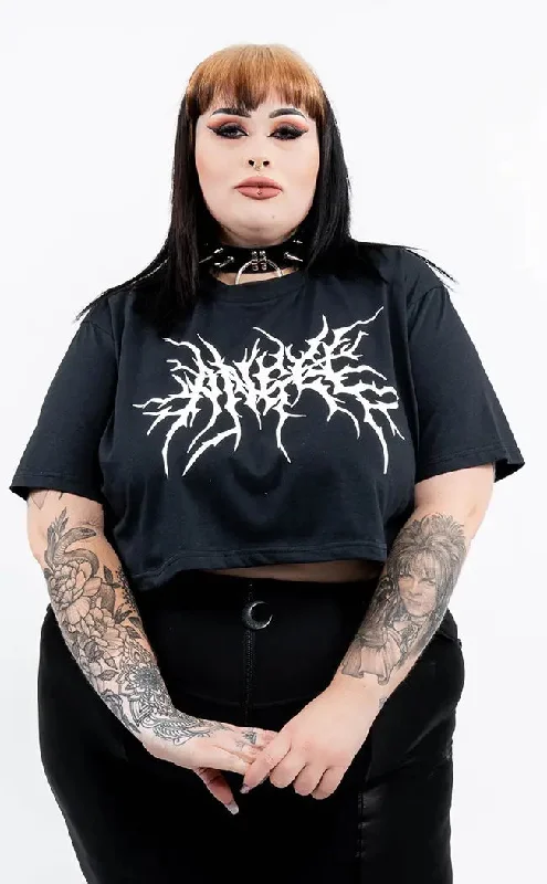 Angel Metal Crop Tee | Plus Size