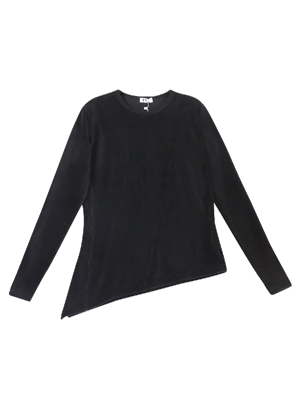 FYI Velour Asymmetric Long Sleeve Top