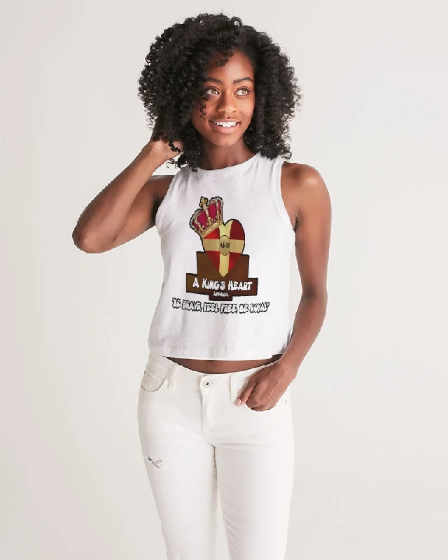 AKH White Women's Cropped Tank