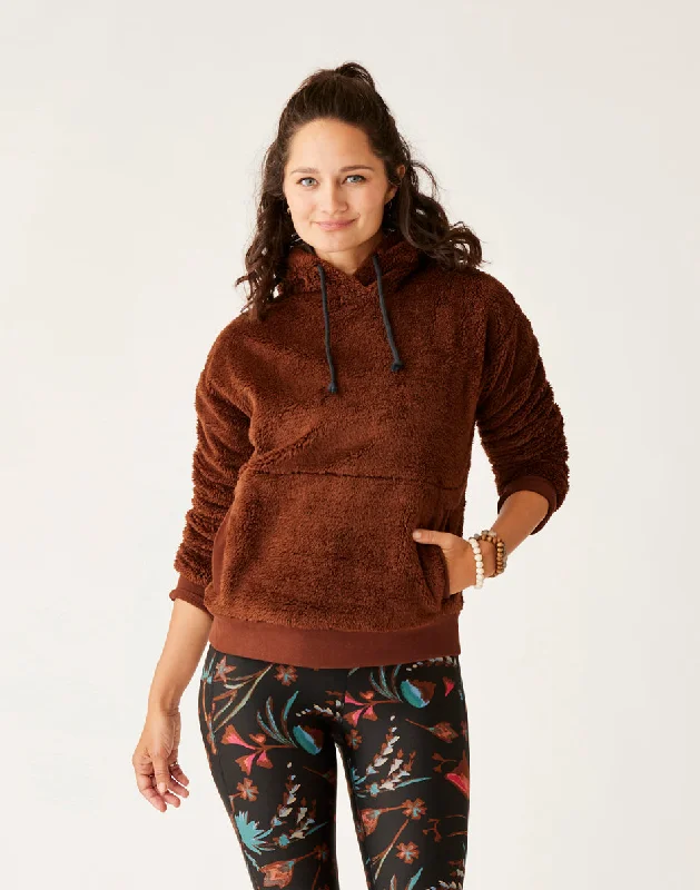 Brie Sherpa Hoodie: Chocolate