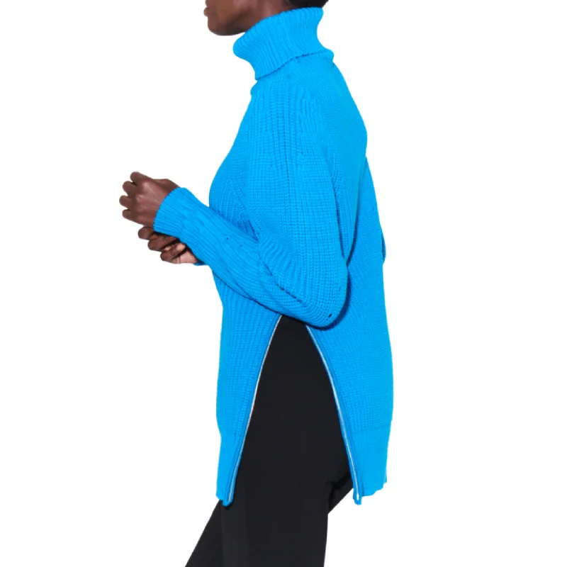 Bright Blue Wool Turtleneck