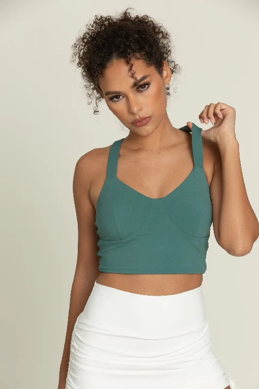 Evergreen Bustier Y Back Bra Top