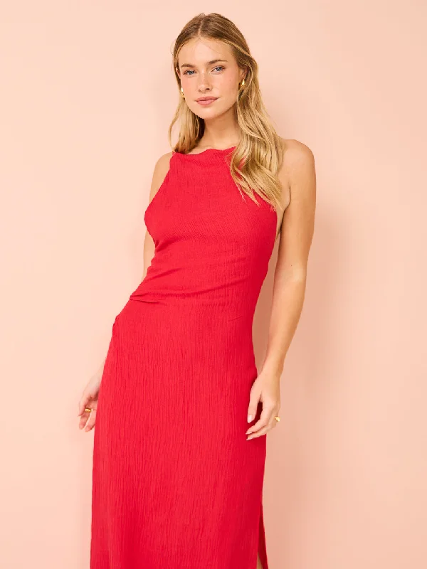 Faithfull Palermo Maxi Dress in Peony Pink