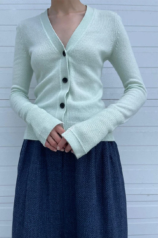 Featherweight Slim Cardigan in Sea Glass (Sold Out)