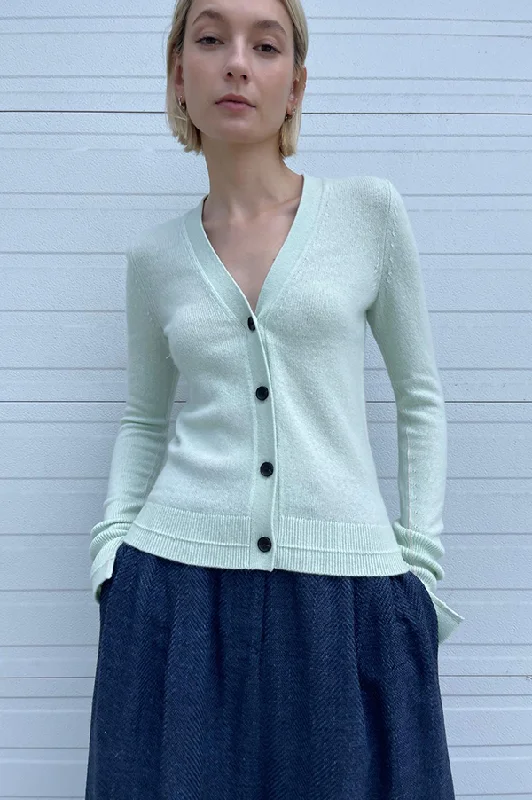 Featherweight Slim Cardigan in Sea Glass (Sold Out)