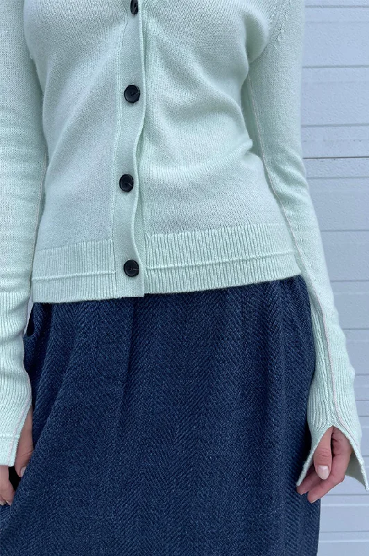 Featherweight Slim Cardigan in Sea Glass (Sold Out)