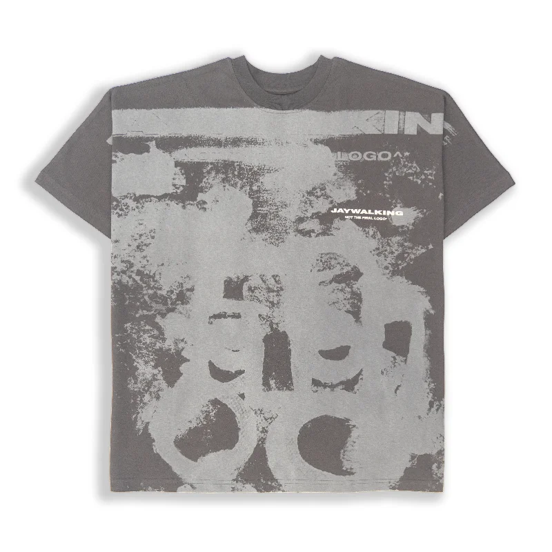 INK BLEED FACE T-SHIRT WITH LOGO [UNISEX]