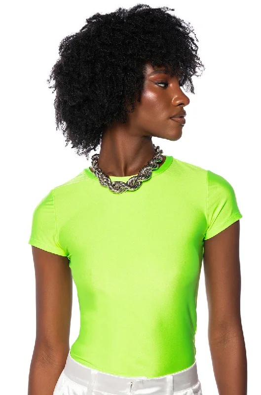 PAXTON DISCO SHORT SLEEVE TSHIRT IN LIME