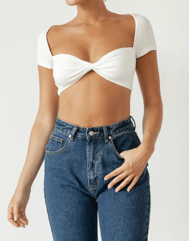 Tylah Crop Top (White)