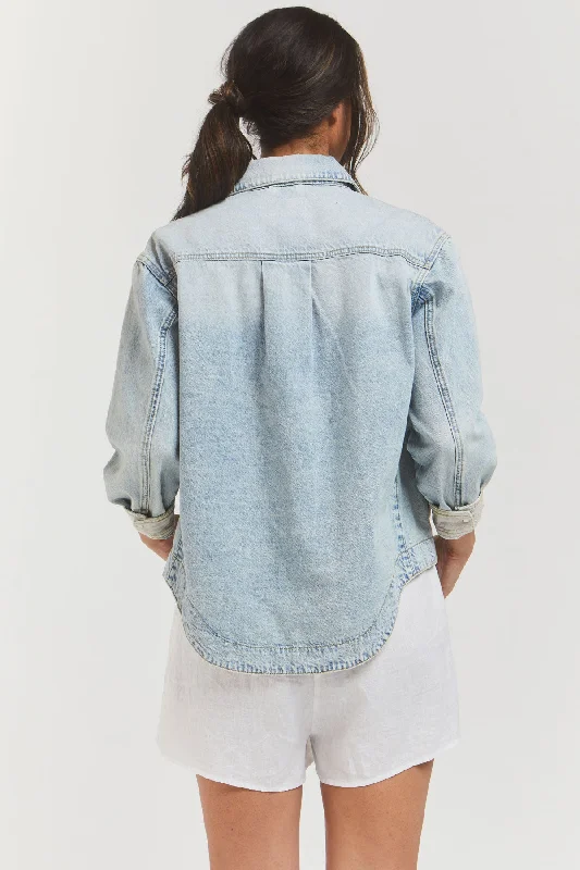 Women's Light Denim Shacket