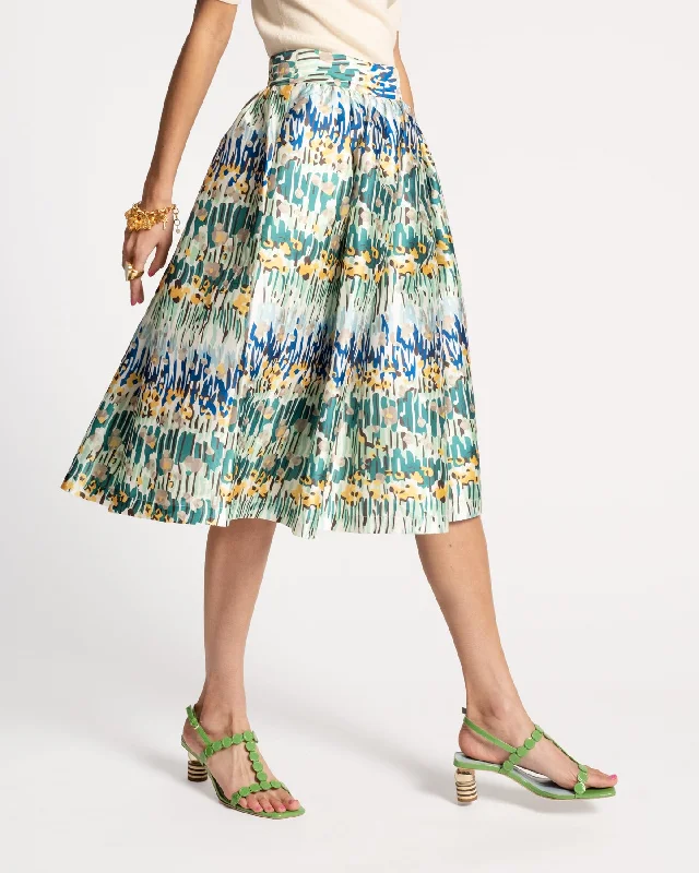 Barbara Midi Skirt Meadow Print