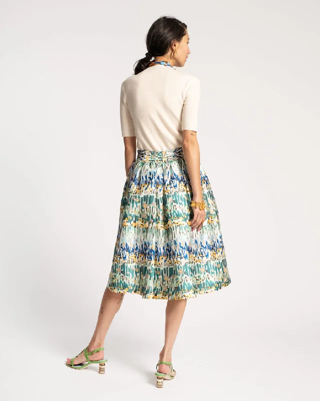 Barbara Midi Skirt Meadow Print