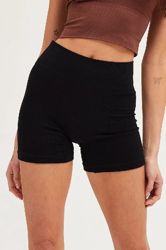 Black Bike Shorts Seamless