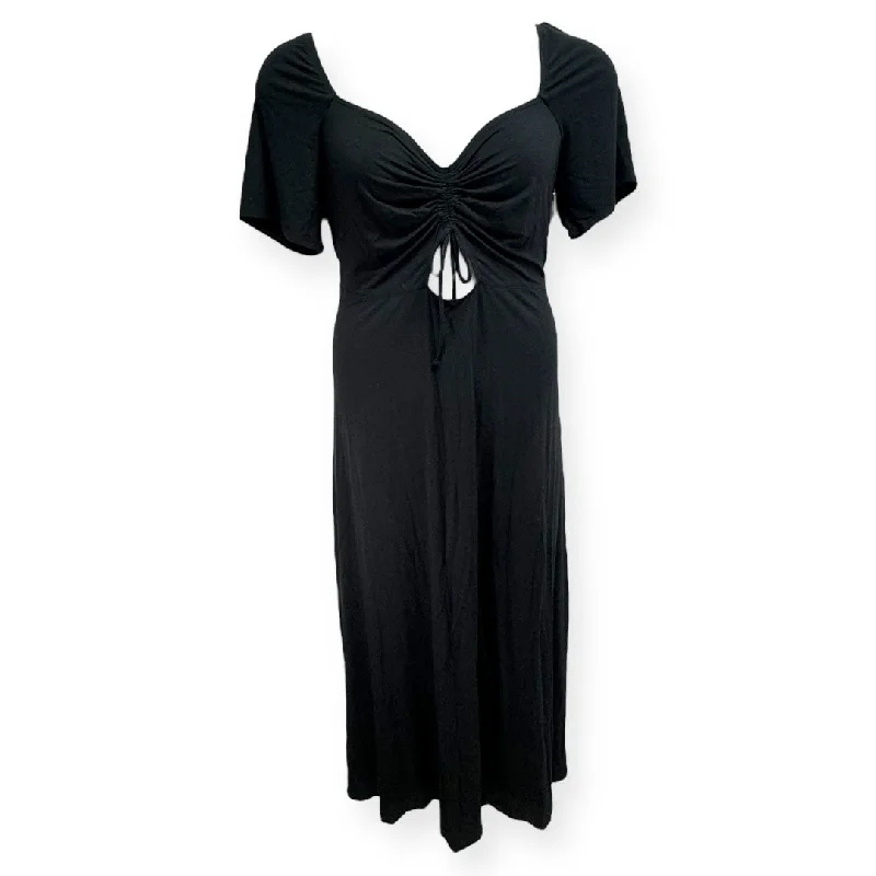 Black Dress Casual Midi Old Navy, Size 1X