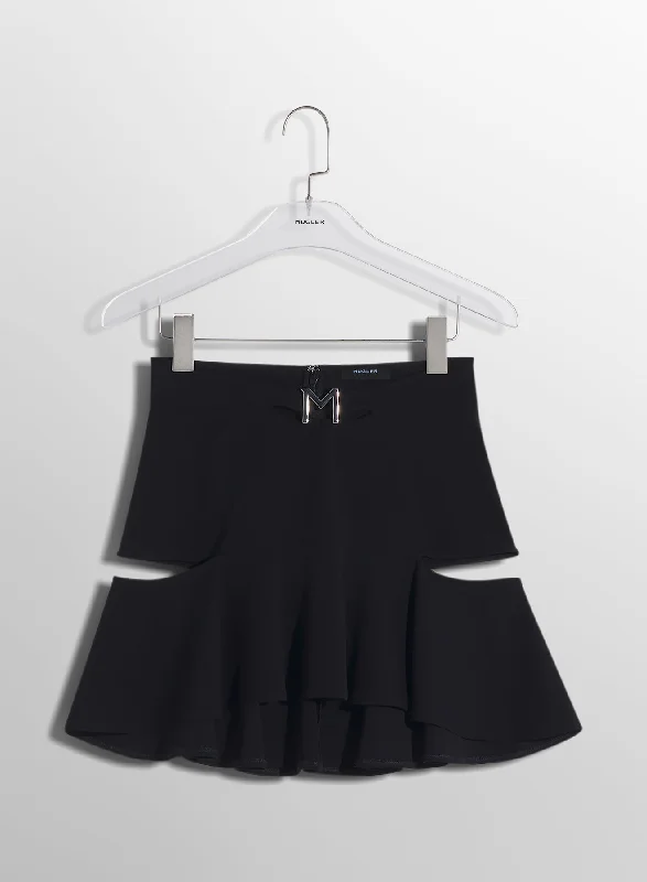 black M cut-out skirt