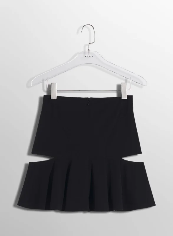 black M cut-out skirt