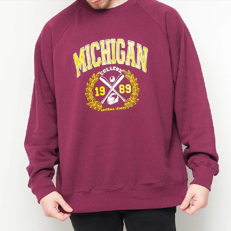 H&L - Michigan - Mens Sweat - Burgundy