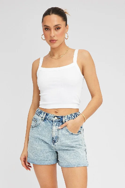 Denim Relaxed Denim Shorts