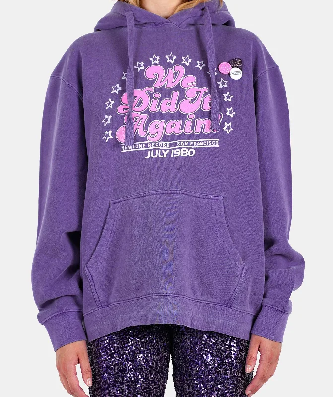 Hoodie jagger purple ""AGAIN""