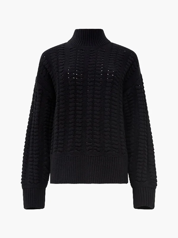 Jolee High Neck Cable Knit Jumper