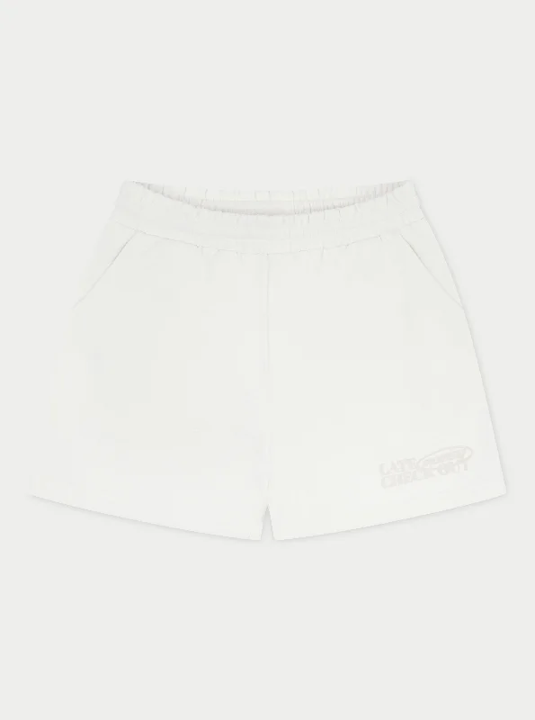 LATE CHECKOUT SHORTS - OFF WHITE