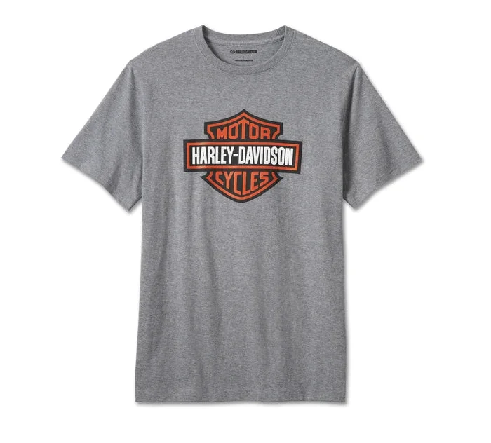 Men's Bar & Shield Tee - Medium Heather Grey - 99079-24VM