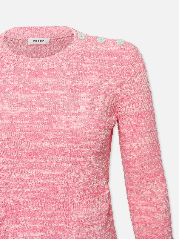 Patch Pocket Sweater -- Pink