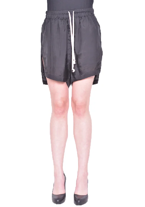 RICK OWENS WOMEN RP01D2351 J BOXER SHORTS BLACK (New season SS24)